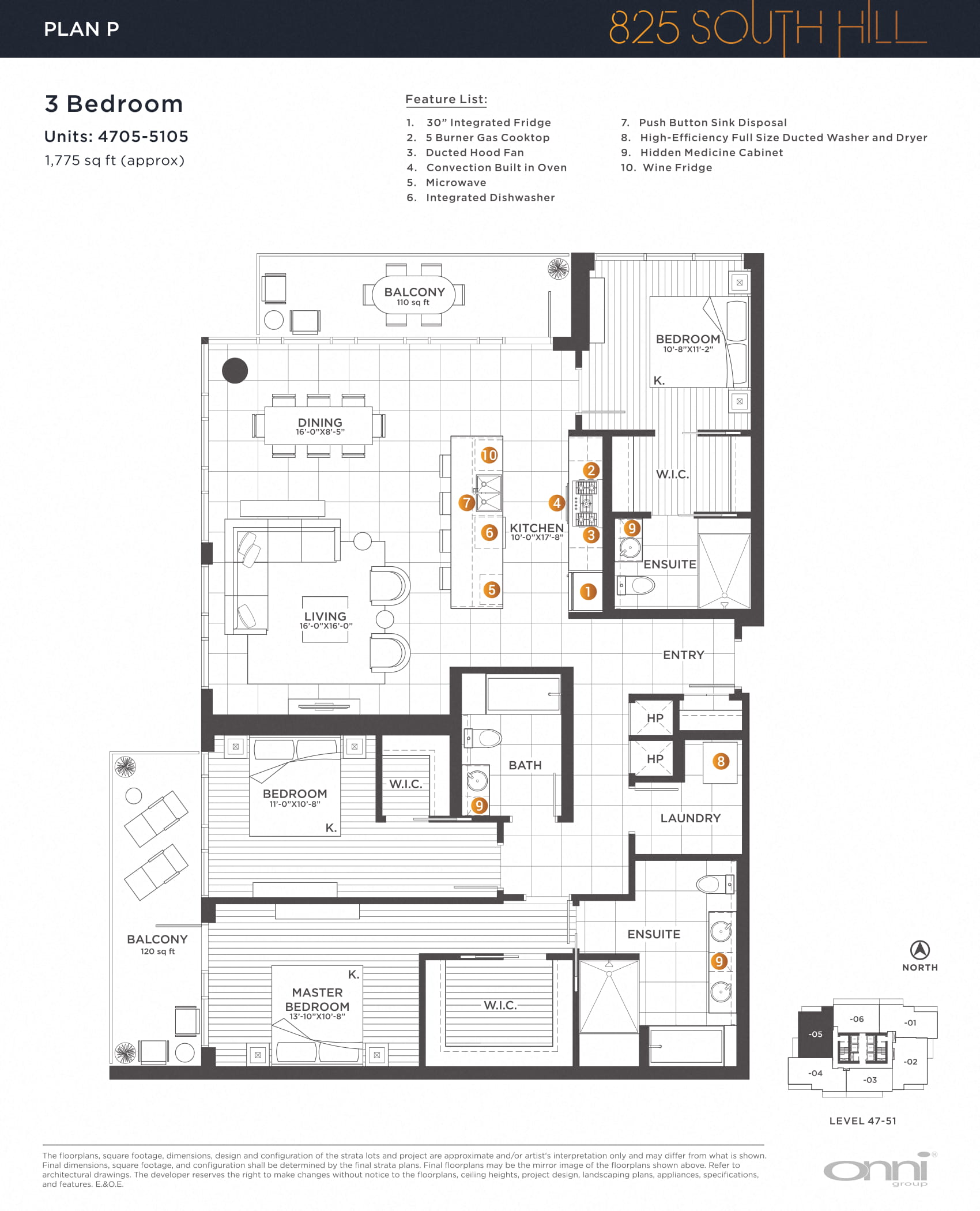 Floor plan for 3 beds, 3 baths, 1775 sqft